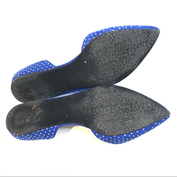 {STEVE MADDEN} Elusions Blue Bling D'orsay Flats - Picture 12 of 15